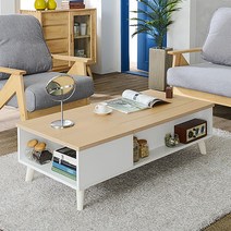 네시스 브렉스 1200 리프트업 소파테이블 WL136C, 오크