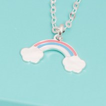 [세방쥬얼리] 반짝무지개 실버 미아방지 목걸이, 반짝무지개 목걸이