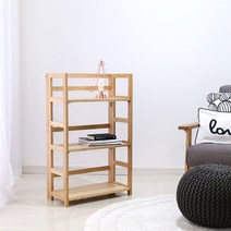 벤트리 원목 접이식 3단 수납선반 60, 접이식 사다리 선반