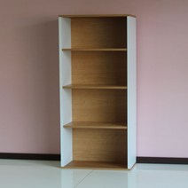 양지가구 공간박스4단 책장 책장 책꽂이 수납장 교구장 정리함 공간박스 양지책장 공간정리 틈새장 3단책장 원목책꽂이 삼나무 조립형 전면책장, 공간4단 백색+원색