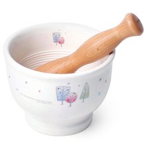 토탈하우스 골든벨 아이스크림트리 도자기 절구, 골든벨 아이스크림트리 도자기 절구 (절구공이 포함), 1개