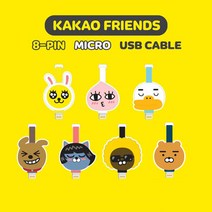 카카오프렌즈 튜브 5핀 1M USB 충전케이블, 1개