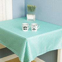 찬미디자인 D방수식탁보 미니삼각, 민트, 직2인 108x130cm
