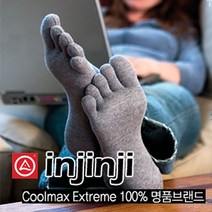 Injinji 양말 - 인진지 크루 / 스포츠양말, 블랙