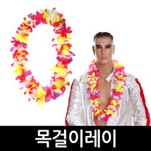 목걸이 레이 팔찌 머리띠 하와이안 하와이 의상 소품, 단품