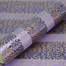 포장지세상 제일포장 전통무늬 단청무늬 비닐 증착롤 포장지, 26.5cmX20M(1롤), 보라