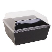 이홈베이커리 샌드위치&샐러드 케이스, 정사각 검정지함, 1개