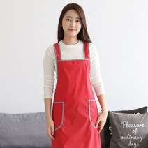 데코에버 가벼운 방수앞치마 김장앞치마 추천, 레드, 1