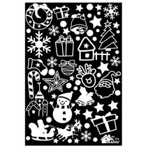 쉽게 붙이고 제거하는 크리스마스 눈꽃스티커, 11 (중) 크리스마스 장식-01 GD-218