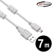 NETmate NMC-UM270 USB2.0 Mini 5P 케이블 7m, 1개