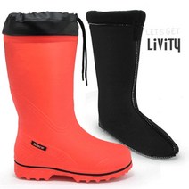 LIVITY 초경량 카프형 탈부착 기모방한버선 방수방한화 장화 부츠 작업화-RB421
