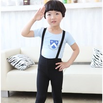 국산 남아 키즈발레리노 7부발레복세트(블루)(상의+하의세트)