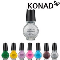 [퍼니네일/코나드]스탬핑 전용 폴리쉬 11ml/네일폴리쉬/스탬핑 네일아트, (폴리쉬11ml)03.실버, 1개