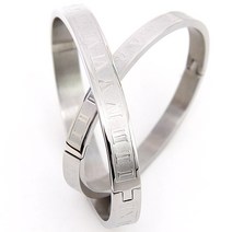 로마숫자 써지컬스틸 커플뱅글