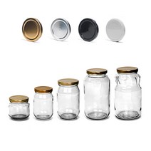 글라스락 [삼광유리] 유리병 높은병, 실버뚜껑, 483ml, 1개
