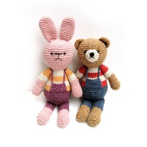 써니의실노리 손뜨개인형 우리는친구 곰 토끼 DIY패키지 인형만들기, 1