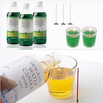 워터캔들+심지+캔들용기 구성! 초간단 DIY 워터캔들세트, 1개, 선택1-3 가드니아500ml + 전용심지 3 + 원형램프(S) 2개 (SET 상품)