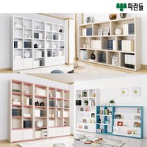 [파란들]실용적인 브레인 책장 13종 모음_ch, 브레인 가로형 800 도어책장:화이트핑크
