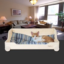 국내 수제작 편백나무 원목 고양이 실내용 자동차형 소파 침대 하우스, (510x187x448mm), 01_편백나무 원목 강아지 고양이 자동차형 침대 쇼파
