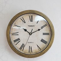 희아랑 빈티지 비밀수납금고 벽걸이시계 비상금보관 시계금고, 화이트