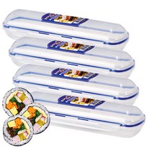 락앤락 김밥전용용기세트 - 피크닉도시락 나들이런치박스 포장케이스 플라스틱통 등산.소풍 간식 수저통 추천, 4개