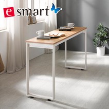 이스마트 스틸 테이블 1200x400 (사각다리), 상판:아카시아/프레임:블랙