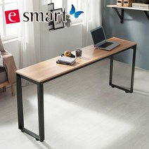 이스마트 스틸 테이블 1800x400 (사각다리), 상판:카페애쉬/프레임:블랙
