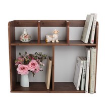 [홈퍼니] 심플 60cm 2단 세칸형 책꽂이, 옹이앤틱