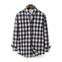 [제이에이치스타일]JHSH408.[DL] 사각 고방 체크 카라 긴팔 셔츠