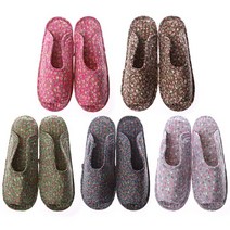 케이에스몰 들꽃 면실내화 거실화 슬리퍼 퀼트거실화 면슬리퍼 쿠션패드 여름거실화