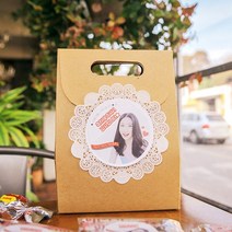 후아미 특급선물 포토메세지 데코스티커 A4 1장, 흰색모조지, 12매