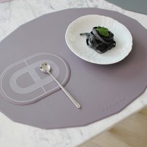 리파인드 유니크한 실리콘 테이블웨어 시리즈, 선택01, 톤인톤 테이블매트(1장)_진보라