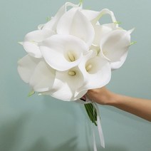 엘블랑꼬 순수한 카라 부케 인테리어 소품 조화 꽃다발 (16송이), 기본