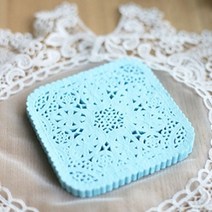 이홈베이킹 도일리페이퍼 사각 10cm 블루 - 10장