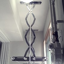 공간채움 [설치비 현장결제] 올스테인레스 베란다 천장 빨래건조대 3단1.9m, 1개