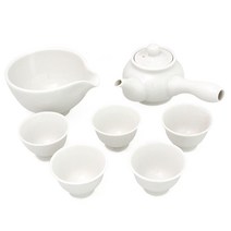 박씨상방 화이트분 5인다기세트, 1세트, 다관 + 숙우 + 잔 5p