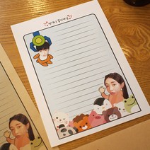 후아미 인형뽑기 제작편지지 편지지, 크라프트_편지지만 10매, 1개