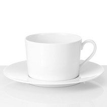 [화이트블룸] Breakfast teacup_saucer, 화이트, 1개