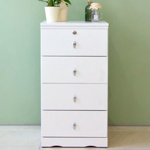 리더스퍼니처 400 2~5단 서랍장(열쇠), 4단 열쇠(화이트)