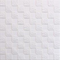 쿠셔니 체크 폼블럭 70x69cm, 화이트