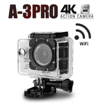 S2J 체이스뷰 A-3 PRO UHD(4K) 와이파이 액션캠, A-3 PRO 액션캠 블랙+64GB+셀카봉