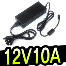 명호전자 12V10A아답터 SMPS정전압 DC12V10A, 12V10A해외(6등급)-D타입+전원선포함