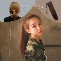 투애니위그 포니테일 묶음머리 7종 묶기만 해도 예쁨 완성, 6. 내츄럴 스트레이트 레드브라운, 1개