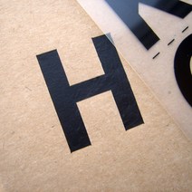 [문자동맹] 레터링지 페이퍼-영문 대문자 판박이형 스티커(소량주문 제작가능), 검정색