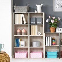 프리메이드 심플 공간박스 책장, 공간박스 4단 워시옹이