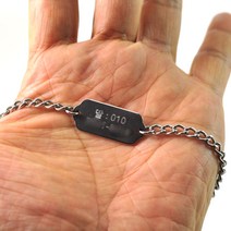 에스제이피닉스 스텐리스 팔찌이름표 이니셜 지체 정신장애 치매, 양면각인