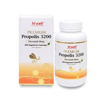 하이웰 프리미엄 프로폴리스 3200mg 250캡슐 1통 (올리브비누+치약 증정) / Hiwell Propolis 3200, 1개