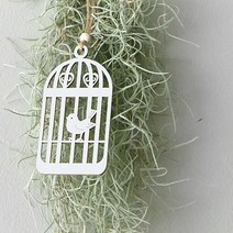 우든 새장 장식(대), 블루