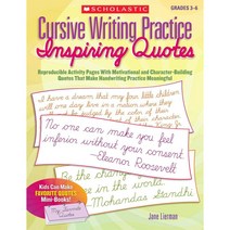 Cursive Writing Practice: Inspiring Quotes, Scholastic Teaching Resources