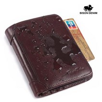 BISON DENIM 바이슨데님 남자 남성 수제 소가죽 RFID 도난방지 중지갑 반지갑 W4361-2ZS